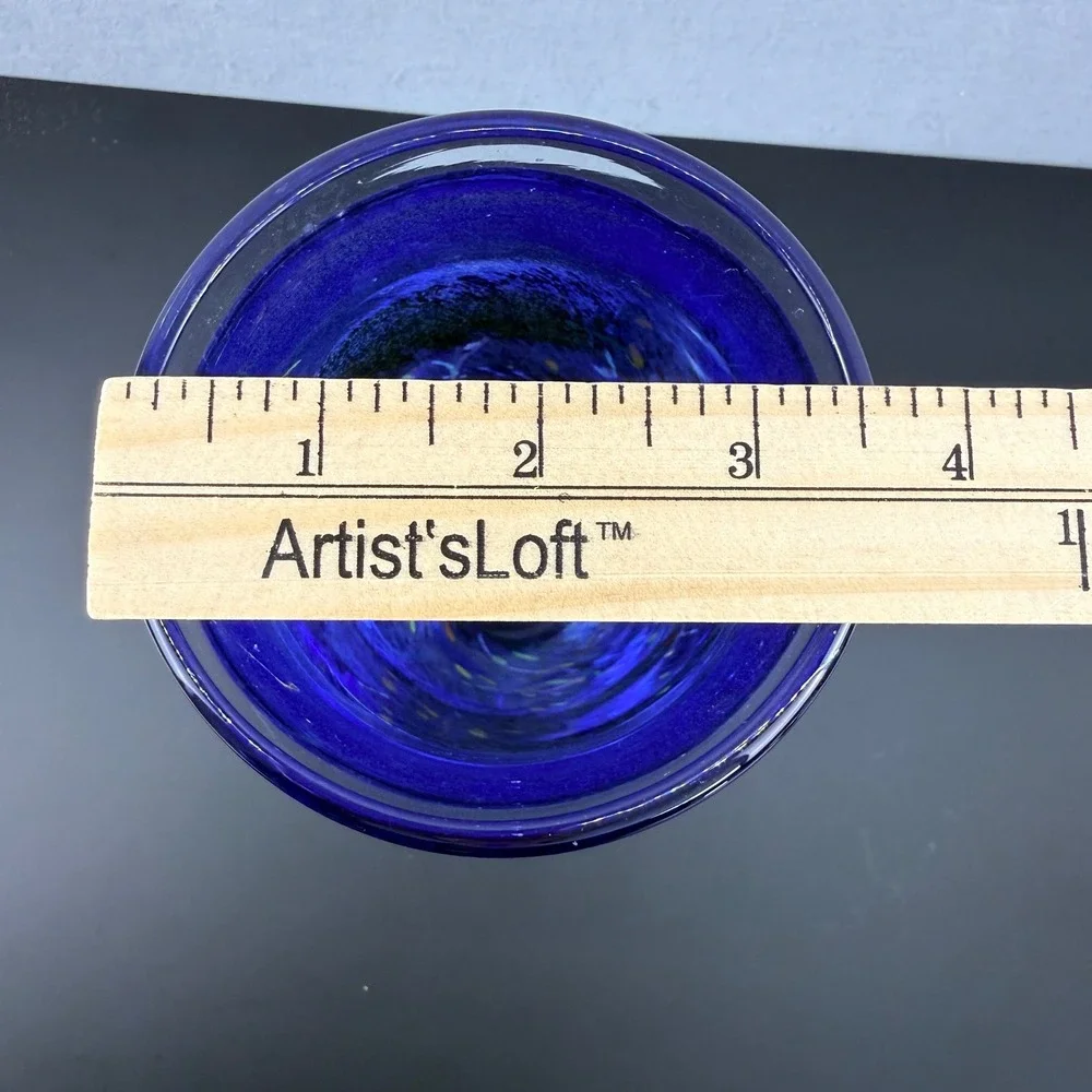 Kosta Boda Satellite Vase Bertil Vallien Artist Collection Signed 49250 Cobalt